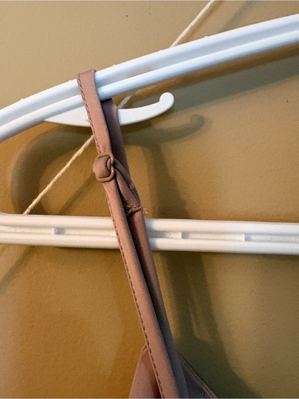 Garage Light Beige Tie-Front Slip Mini Dress - Picture 8 of 10
